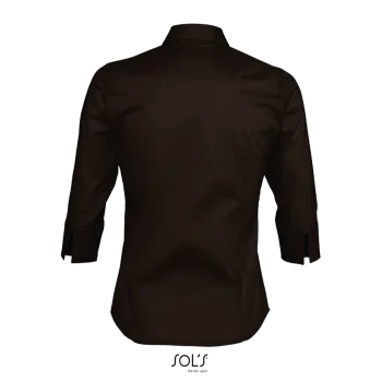 Φωτογραφία από πίσω από Effect - Γυναικείο πουκάμισο σε χρώμα Dark Brown