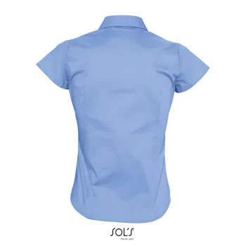 Φωτογραφία από πίσω από Excess - Γυναικείο κοντομάνικο πουκάμισο σε χρώμα Bright Sky