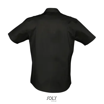 Φωτογραφία από πίσω από Broadway - Ανδρικό κοντομάνικο πουκάμισο σε χρώμα Black