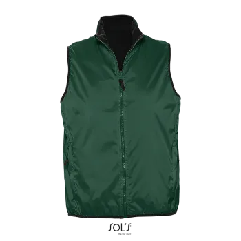 Φωτογραφία από μπροστά από Winner - Unisex γιλέκο 2 όψεων σε χρώμα Forest Green