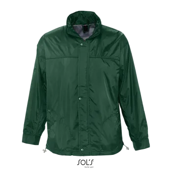 Φωτογραφία από μπροστά από Mistral - Ανδρικό αντιανεμικό με επένδυση ζέρσεϊ σε χρώμα Forest Green