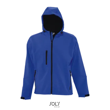 Φωτογραφία από μπροστά από Replay Men 3XL - Ανδρικό softshell με κουκούλα σε χρώμα Royal Blue