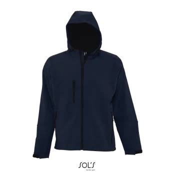 Φωτογραφία από μπροστά από Replay Men 3XL - Ανδρικό softshell με κουκούλα σε χρώμα French Navy