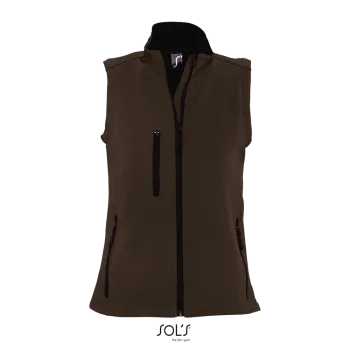 Φωτογραφία από μπροστά από Rallye Women - Γυναικείο softshell γιλέκο σε χρώμα Dark Chocolate