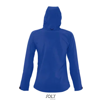 Φωτογραφία από πίσω από Replay Women - Γυναικείο softshell με κουκούλα σε χρώμα Royal Blue