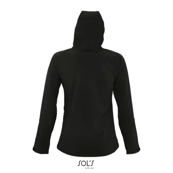 Φωτογραφία από πίσω από Replay Women - Γυναικείο softshell με κουκούλα σε χρώμα Black