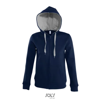 Φωτογραφία από μπροστά από Soul Women - Γυναικεία ζακέτα με κουκούλα σε χρώμα French Navy