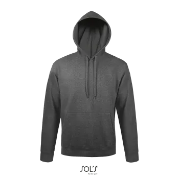 Φωτογραφία από μπροστά από Snake 3XL - Unisex φούτερ με κουκούλα σε χρώμα Charcoal Melange