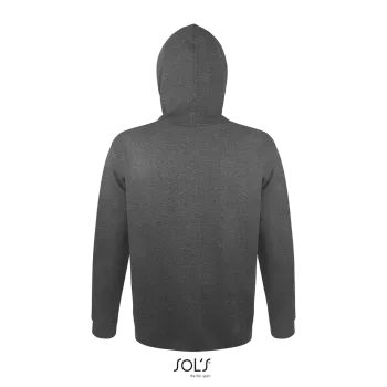 Φωτογραφία από πίσω από Snake 3XL - Unisex φούτερ με κουκούλα σε χρώμα Charcoal Melange