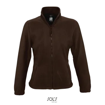 Φωτογραφία από μπροστά από North Women - Γυναικεία ζακέτα fleece σε χρώμα Dark Chocolate