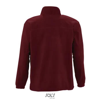 Φωτογραφία από πίσω από North 4-5XL - Ανδρική ζακέτα fleece σε χρώμα Burgundy