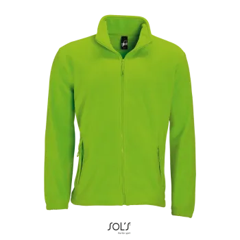 Φωτογραφία από μπροστά από North 4-5XL - Ανδρική ζακέτα fleece σε χρώμα Lime