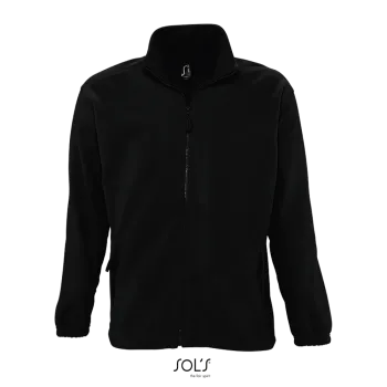 Φωτογραφία από μπροστά από North 4-5XL - Ανδρική ζακέτα fleece σε χρώμα Black