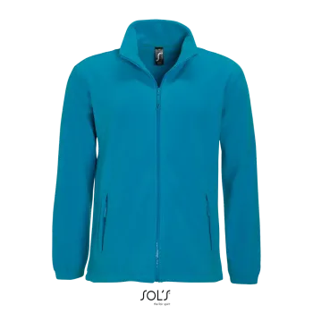 Φωτογραφία από μπροστά από North 4-5XL - Ανδρική ζακέτα fleece σε χρώμα Aqua