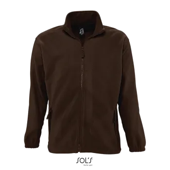 Φωτογραφία από μπροστά από North 4-5XL - Ανδρική ζακέτα fleece σε χρώμα Dark Chocolate