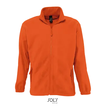 Φωτογραφία από μπροστά από North 4-5XL - Ανδρική ζακέτα fleece σε χρώμα Orange