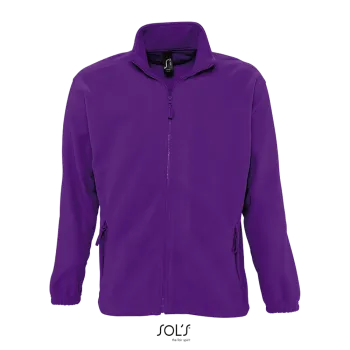 Φωτογραφία από μπροστά από North 4-5XL - Ανδρική ζακέτα fleece σε χρώμα Dark Purple