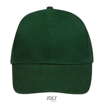 Φωτογραφία από μπροστά από Buffalo - Εξάφυλλο καπέλο τζόκεϊ σε χρώμα Bottle Green