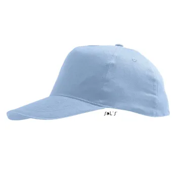 Φωτογραφία από μπροστά από Sunny Kids - Πεντάφυλλο παιδικό καπέλο τζόκεϊ σε χρώμα Sky Blue