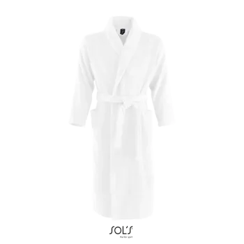 Φωτογραφία από μπροστά από Palace Λευκό - Unisex μπουρνούζι σε χρώμα White
