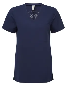 Τρίτη φωτογραφία από 'Limitless' - Γυναικεία ελαστική μπλούζα νοσηλευτικής Onna σε χρώμα Navy