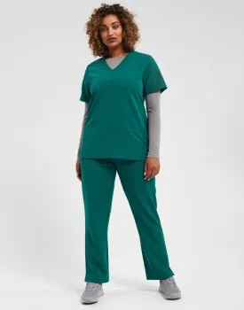 Τρίτη φωτογραφία από 'Invincible' - Γυναικεία ελαστική μπλούζα νοσηλευτικής Onna σε χρώμα Clean Green