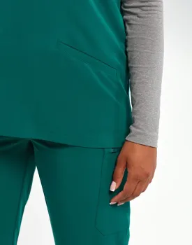 Πέμπτη φωτογραφία από 'Invincible' - Γυναικεία ελαστική μπλούζα νοσηλευτικής Onna σε χρώμα Clean Green