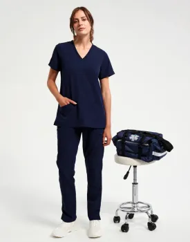 Τέταρτη φωτογραφία από 'Invincible' - Γυναικεία ελαστική μπλούζα νοσηλευτικής Onna σε χρώμα Navy