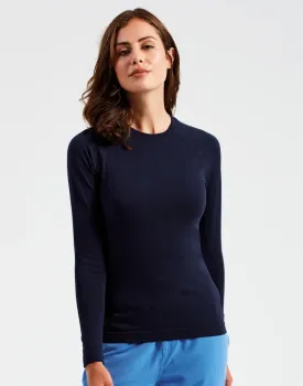 Τρίτη φωτογραφία από 'Unstoppable' - Γυναικεία μακρυμάνικη ισοθερμική μπλούζα Onna σε χρώμα Navy Melange