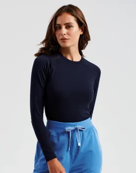 Τέταρτη φωτογραφία από 'Unstoppable' - Γυναικεία μακρυμάνικη ισοθερμική μπλούζα Onna σε χρώμα Navy Melange