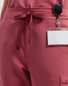 Έβδομη φωτογραφία από 'Relentless' - Γυναικείο ελαστικό cargo παντελόνι νοσηλευτικής Onna σε χρώμα Calm Pink