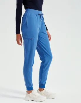 Τρίτη φωτογραφία από 'Energized' - Γυναικείο ελαστικό παντελόνι νοσηλευτικής Jogger Onna σε χρώμα Ceil Blue