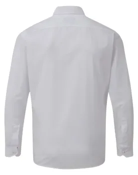 Τέταρτη φωτογραφία από PR200 - Ανδρικό μακρυμάνικο πουκάμισο από ποπλίνα σε χρώμα White