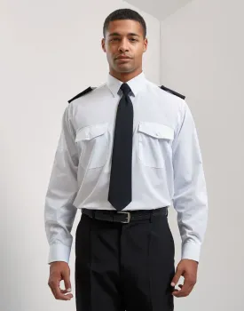 Τέταρτη φωτογραφία από PR210 - Ανδρικό Πουκάμισο με επωμίδες μακρυμάνικο σε χρώμα White