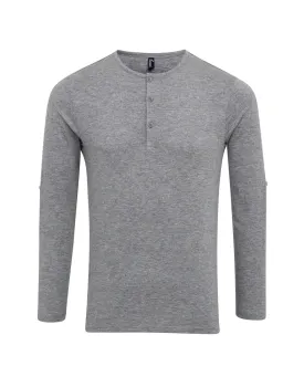 Δεύτερη φωτογραφία από PR218 - Ανδρική μακρυμάνικη μπλούζα με κουμπιά σε χρώμα Grey Melange