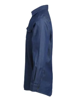 Τρίτη φωτογραφία από PR222 - Ανδρικό τζιν μακρυμάνικο πουκάμισο σε χρώμα Indigo Denim