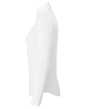Τρίτη φωτογραφία από PR303A - Γυναικείο μακρυμάνικο πουκάμισο από ποπλίνα σε χρώμα White