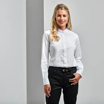 Πέμπτη φωτογραφία από 'Grandad' - Γυναικείο μακρυμάνικο πουκάμισο με γιακά 