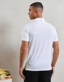 Τέταρτη φωτογραφία από PR646 - Ανδρικό T-shirt με κουμπί σε χρώμα White