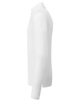 Τρίτη φωτογραφία από PR647 - Ανδρικό T-shirt με κουμπί Μακρυμάνικο σε χρώμα White