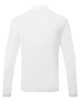 Τέταρτη φωτογραφία από PR647 - Ανδρικό T-shirt με κουμπί Μακρυμάνικο σε χρώμα White