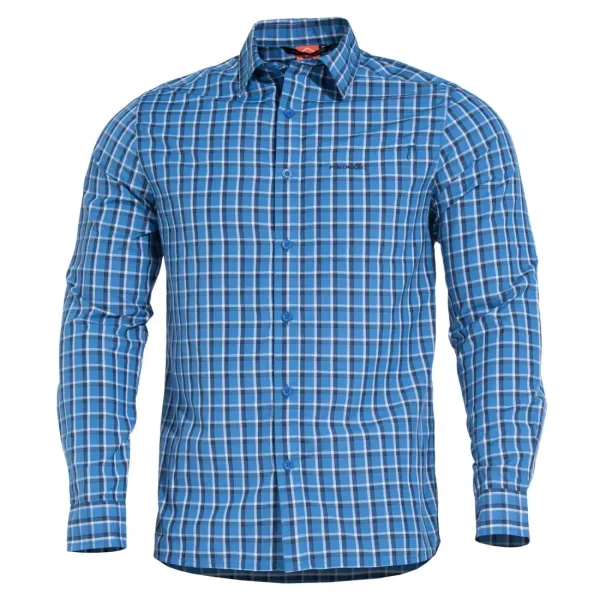 Φωτογραφία Snoop Long Shirt σε Blue Checks χρώμα