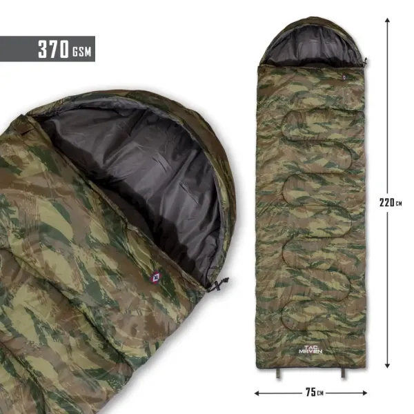 Φωτογραφία Major Sleeping Bag 370gr/M² Camo σε Gr.Camo χρώμα