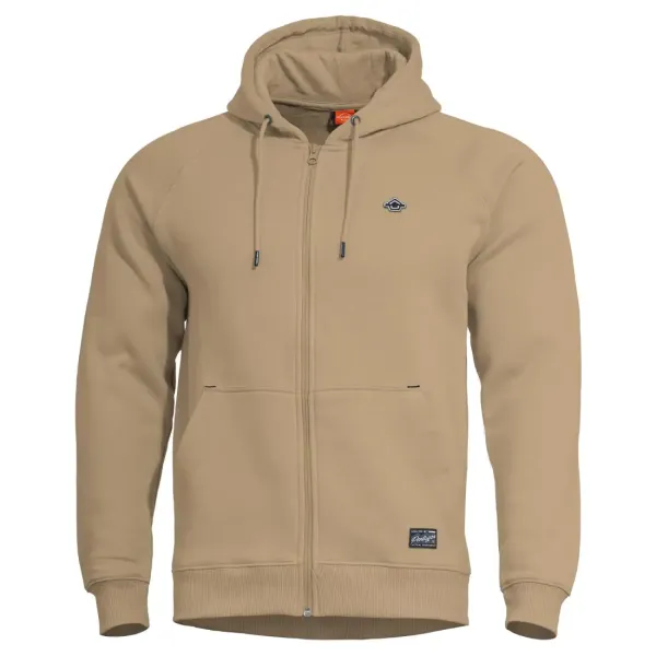 Φωτογραφία Phaeton Hood Zip Sweater σε Tan Brown χρώμα