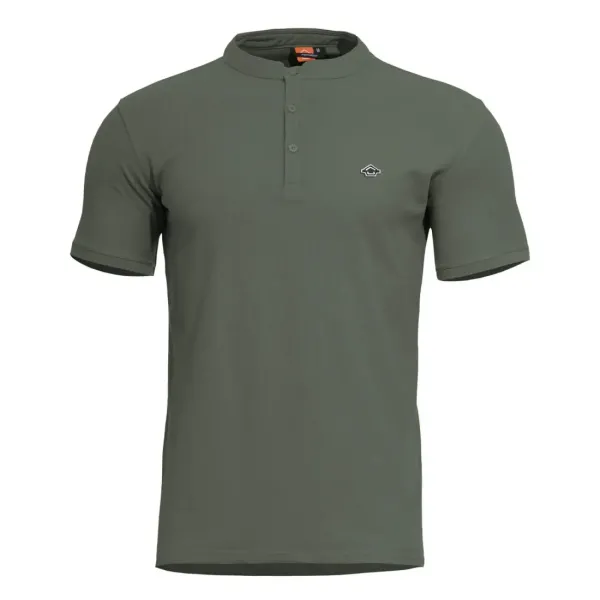 Φωτογραφία Levantes Henley T-Shirt σε Camo Green χρώμα