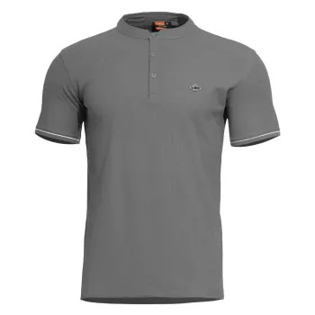 Φωτογραφία Levantes Henley T-Shirt Stripes σε Wolf-Grey χρώμα