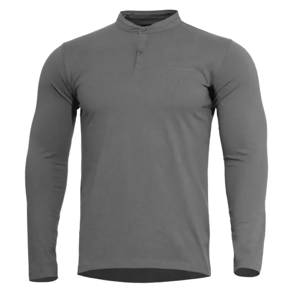 Φωτογραφία Romeo 2.0 Henley Shirt σε Wolf-Grey χρώμα