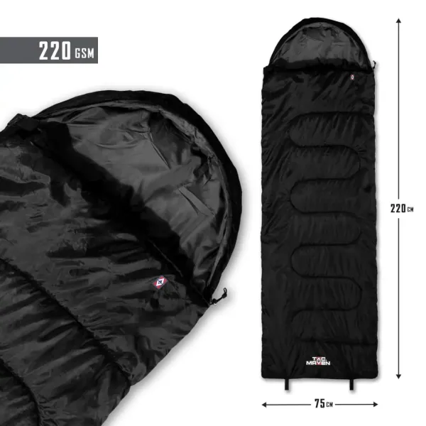 Φωτογραφία Sentinel Sleeping Bag 220gr/M² σε Black χρώμα