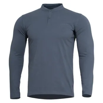 Φωτογραφία Romeo 2.0 Henley Shirt σε Charcoal Blue χρώμα
