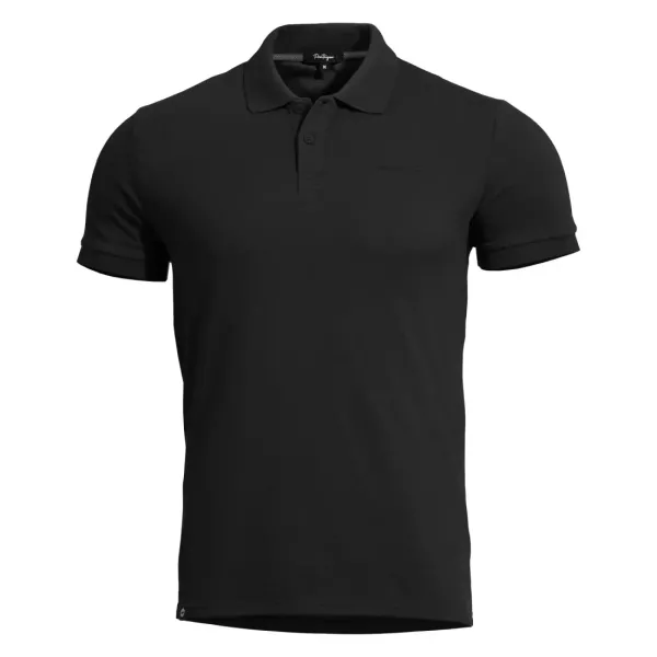 Φωτογραφία Moth Piquet Polo Shirt σε Black χρώμα